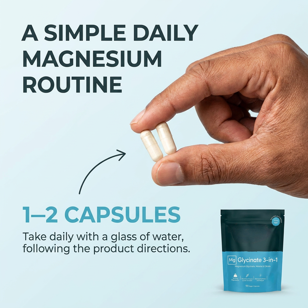 Nighttime Magnesium Capsules (Glycinate 3-in-1)